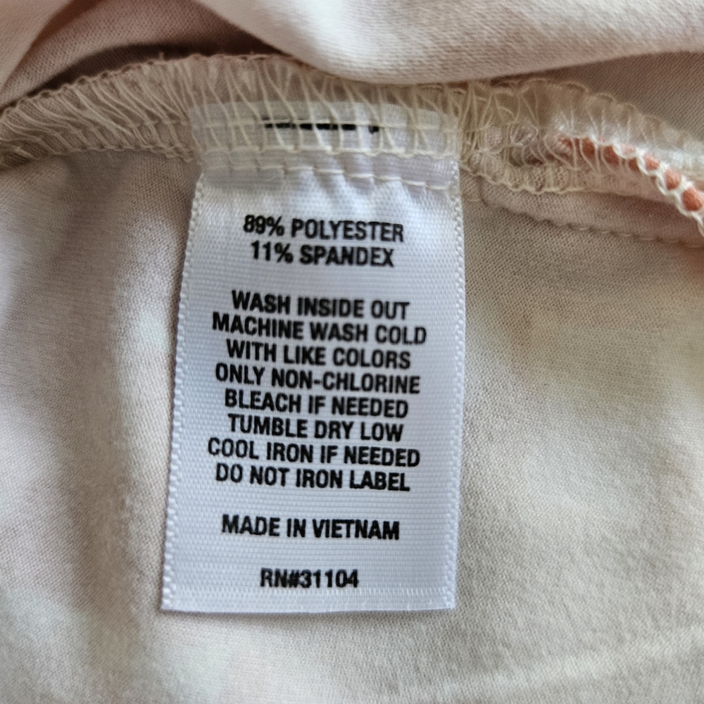 WONDERLY STUDIO Womens Top/Tunic, Coral/Cream Sz Small, New! - Picture 7 of 8